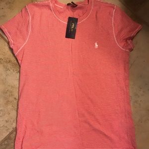 Ralph Lauren Polo tee shirt red/white stripes